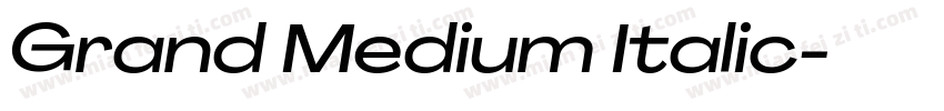 Grand Medium Italic字体转换